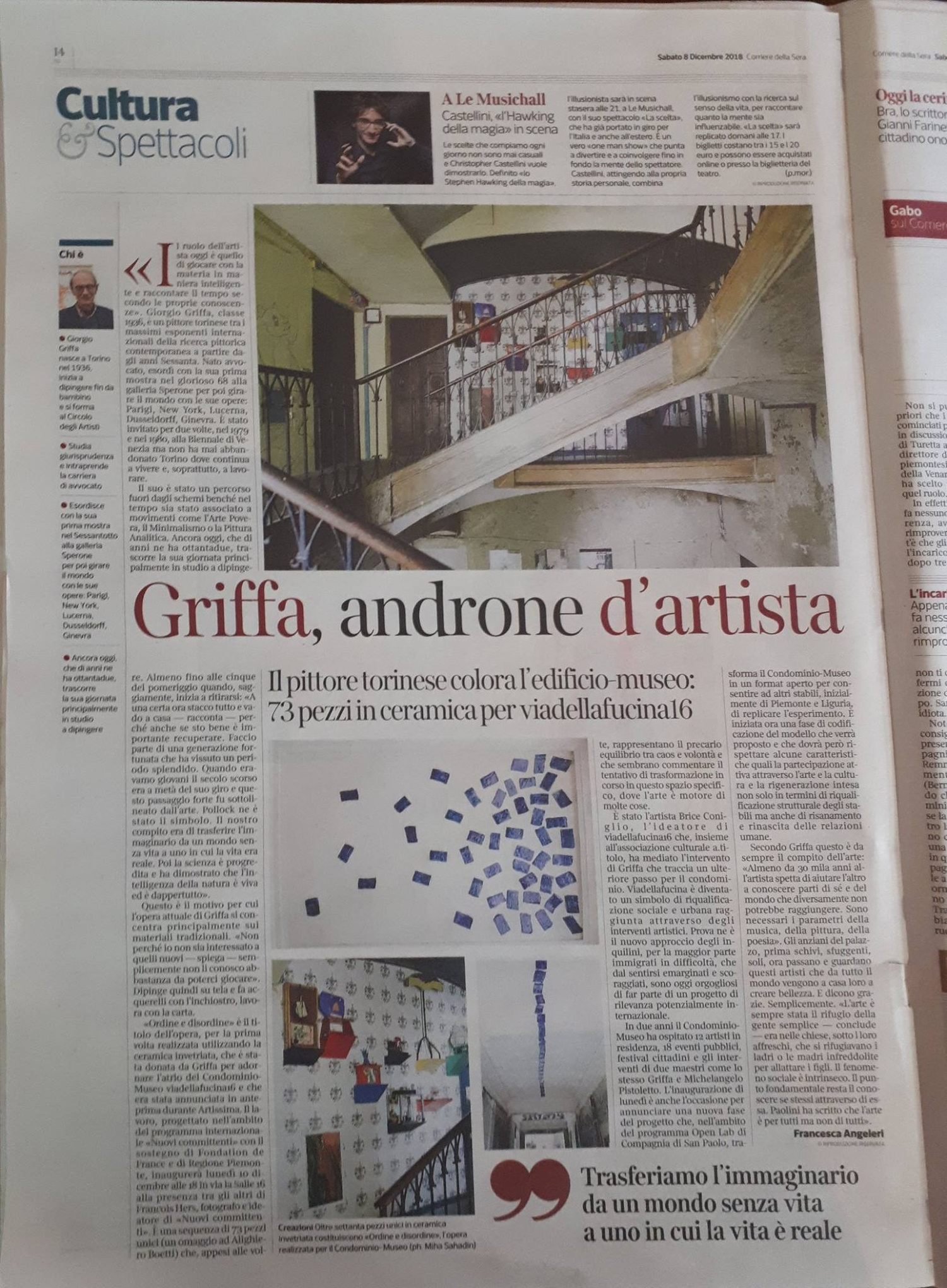 Corriere della Sera - Giorgio Griffa